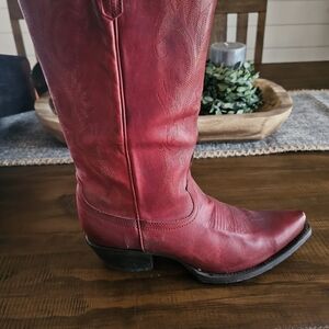 NWT Freebird by Steven Woodland Leather Western Boots in Crimson Red Sz 9